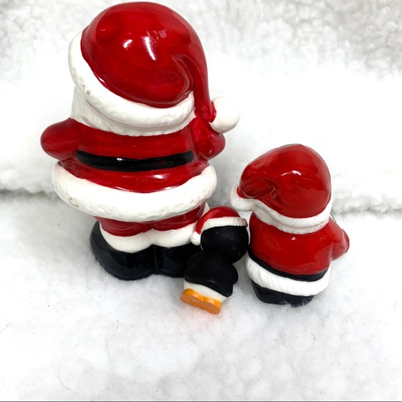 Ceramic Santas & penguin figurines - Picture 2 of 3